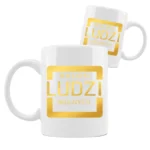 Biały kubek 325ml | Salon Ludzi Wolnych | Złote logo